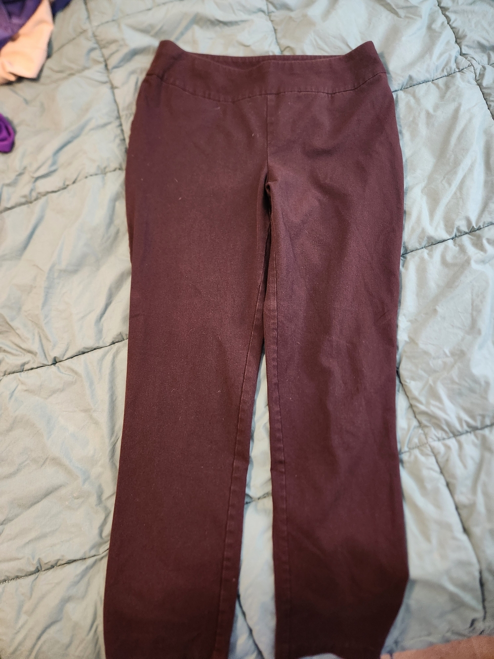 Chico's Slim Pull-On Pants in Plum
